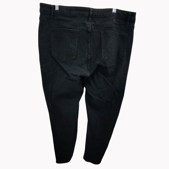 Shein Curve 3XL Womens Black Stretch Jeans With Pearl & Beaded Embellishments - Picture 7 of 8